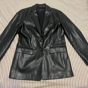 French Connection pleather blazer